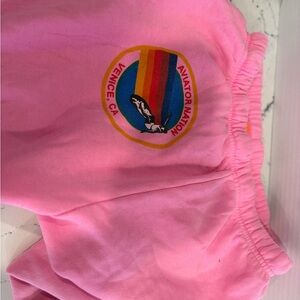 Aviator Nation Bright Pink Lounge Shorts
